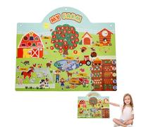 Conjuntos de historias de fieltro - Farm Animals Felt Storyboard, juego de aprendizaje interactivo, juguete de pared preescolar | La narración sintió una junta para la educación de