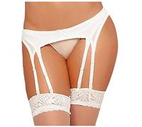 Conjuntos de Lenceria para Mujer Lenjeria Sexy XXL Calzoncillos Interior Breve Falda elástica Interior Encaje Sexy íntima Lenceria Mujer para Sexo Abierto Mujeres (White, M)