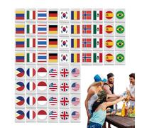 Conjuntos de Mah Jongg, Juego de Mahjong | Juegos de azulejos de patrón de bandera,Juegos de mesa para familiares, escapada junto al mar de bloques para adultos Niños Picnic de