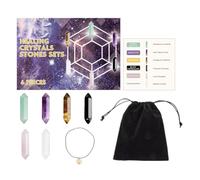 Conjuntos de piedras y es espirituales, es para la fabricación de joyas | 6 piezas de decoración de de escritorio - Decoración del hogar de, juego de piedras de, piedra de Hexagonal multiusos con ca