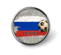 Conjuntos de pines esmaltados de fútbol con la bandera de Rusia, decoraciones patrióticas para jugadores deportivos, pines para mochilas, broches, pines de bandera patriótica para mochilas, pines de b