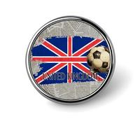 Conjuntos de pines esmaltados de fútbol con la bandera del Reino Unido, banderas nacionales para amantes del deporte, broches, pines para mochilas, botones personalizados con la bandera patriótica, pi