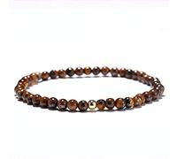 Conjuntos de pulseras de cuentas de piedra natural 6 mm 3 piezas/juego Pulseras de obsidiana de piedra de ojo de tigre para hombres Joyería de mano de yoga Regalo de hombre-Ojos de tigre