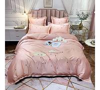 Conjuntos de Ropa de Cama de Lujo Juego de Ropa de Cama Textil para el hogar Conjunto de Cubierta de edredón de Ropa para Adultos Anti alérgico Doble Extra Grande (Color: E Tamaño: Queen) (C Queen)