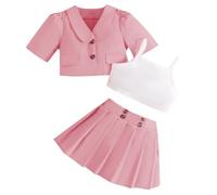 Conjuntos de Ropa para niños Conjunto Casual Verano Girasol Camiseta sin Mangas y Pantalones Sueltos Primavera Acanalado Algodón 2 Piezas Chándal a 11 años