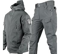 Conjuntos de Trajes de Combate del Ejército Impermeables, Chaqueta Táctica y Pantalón para Hombre, Trajes Militares de Concha Blanda, Uniformes de Camuflaje - Ideal para Actividades al Aire Libre