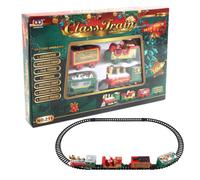 Conjuntos de Tren de Navidad | Juego De Tren Clásico De Navidad con Vagones De Mercancías,Juego de Puzzle de Pista de Coche Conjunto de Juguete Clásico - para 3 a 6 Años
