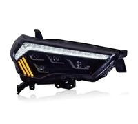 Conjuntos faros Un Par De Modificación Coche Lámpara Frontal Xenón LED DRL Actualización Lente Proyector Faro Dinámico Para Toyota Para 4Runner 2014-2021 Coche Faros Delanteros(White DRL All LED)
