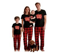 Conjuntos Informales para Parejas y familias, cómoda Camiseta y pantalón, Ropa Casual Diaria Ideal para casa y Vacaciones（Mascota Negro2 M）