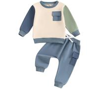 Conjuntos Sudadera Bebé Niño Ropa Bebé Niño Lindo Impreso Sudadera de Manga Larga Conjunto Jogging Niño Niño Chico Conjunto 2 Piezas Niño Niño Niño Correr Conjuntos Chándal