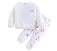 Conjuntos y Conjuntos para niñas, chándal Informal, Camiseta Pantalones de Manga Larga, Ropa Juego cómoda niños pequeños 1 a 7 años, Corte Holgado, elástico cómodo. Pan Traje