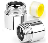 CONJURAIDE 2 extensiones de grifo de 3/4 pulgadas, 30 mm, acero inoxidable, 3/4 pulgadas, extensión de grifo con cinta de sellado de rosca de 2 m, extensión para grifos, válvulas de esquina, agua