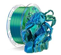 Conjure Filamento PLA Silk, Filamento PLA 1.75 mm Bicolor Azul-Verde, Filamento Impresora 3D Silk PLA, 1 kg