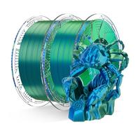 Conjure Filamento PLA Silk Set, Filamento PLA 1.75 mm Bicolor Azul-Verde, Filamento Impresora 3D Silk PLA, 2 kg (2×1 kg)