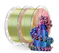 Conjure Filamento PLA Silk Tricolor Set, Filamento PLA 1.75 mm Rojo-Amarillo-Azul, Filamento Impresora 3D Multicolor Silk PLA, 2 kg (2×1 kg)