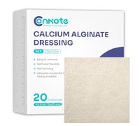 Conkote Alginate - Almohadillas de apósito para heridas, tamaño de almohadilla de 4 x 4 pulgadas, paquete de 20, acolchado antiadherente, estéril, altamente absorbente