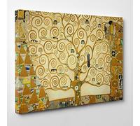 ConKrea - Cuadro sobre lienzo, listo para colgar, diseño de «El árbol de la vida» de Gustav Klimt, cultura y arte, Art Nouveau de estilo Liberty