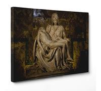 ConKrea Cuadro sobre lienzo, listo para colgar, diseño de La piedad de Miguel Ángel, Vaticano, Plaza de San Pedro, 70 x 100 cm, sin marco, cód. 2748