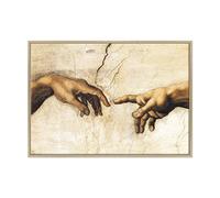 ConKrea Marco Sobre Lienzo Canvas Listo para Colgar - Michelangelo - la Creazione - Cappella Sistina - Museo Vaticano Roma Arte