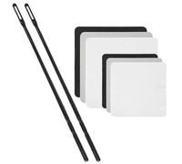 CONLI Kit de limpieza de flauta, 2 varillas de limpieza de flautas con 6 paños de limpieza de flauta, instrumentos musicales, accesorios de pulido y limpieza, blanco, gris, negro