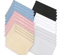 CONLI Paquete de 24 paños de limpieza de microfibra para lentes de 17 x 14 cm, paño de limpieza de gamuza de lujo, limpiador de lentes para limpiar lentes de ojos, suave y sin pelusa