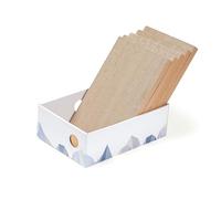 Conlun 5 Unidades Rascador para Gatos con Caja, Rascador Gato Reversible Doble Cara, Agujeros Interactivos, Diseño Antisuciedad, Protector de Muebles (Mediano, Blanco)