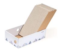 Conlun 5 Unidades Rascador para Gatos con Cartón Caja, Grande, Blanco