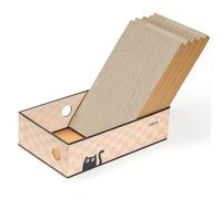 Conlun 5 Unidades Rascador para Gatos con Cartón Caja, Grande, Cuadros