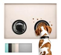 Conlun Alfombra Alimentación para Perros,Silicona Alfombrilla para Comedero, Diseño Antideslizante,Borde Elevado para Evitar Que Se derrame Agua o Alimentos, Apto para Lavavajillas, Fácil de Limpiar