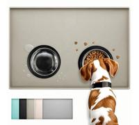 Conlun Alfombra Alimentación para Perros,Silicona Alfombrilla para Comedero, Diseño Antideslizante,Borde Elevado para Evitar Que Se derrame Agua o Alimentos, Apto para Lavavajillas, Fácil de Limpiar