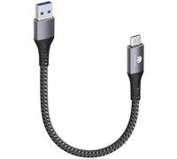 CONMDEX Cable USB C corto 30 cm/0,3 m 10 Gbps USB3.1 Gen2 cable de datos tipo C Android Auto QC3.0 3.1 A USB A a C cargador rápido para Samsung Note20 Galaxy S23/S22 Z Flip 5 Tab S9 Pixel 8 Oneplus 11