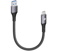 CONMDEX Cable USB C corto 50 cm/0,5 m 10 Gbps USB3.1 Gen2 cable de datos tipo C Android Auto QC3.0 3.1A USB A a C cargador rápido para Samsung Note20 Galaxy S23/S22 Z Flip 5 Tab S9 Pixel 8 Oneplus 11