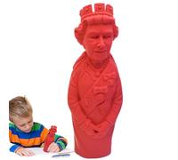 conmemorativa de la reina Isabel II - Figura coleccionable recuerdos, recuerdo de real, juguete con goma de lápiz, miniatura histórica | Diseñado para premios de clase, presen