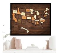 Conmemorative Map Puzzle, National Board Decor, 12.6x9.84x0.79 Inches Wooden Map with Travel Feature, Puzzle Wall Material, Home Wall Decor with Stylish Design, Tracking Gift for Bedroom and Office