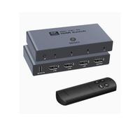 Conmutador 2.1 Compatible, 8K 60Hz, 3 Entradas, 1 Salida, Divisor 3x1 con Control Remoto para Computadora Portátil, PC y TV