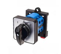 Conmutador 20 A 690 V ignífugo contactos plateados | 3 posiciones Neutral/Gear1/Gear2, corriente de carga de 20 A, aislamiento de 690 V, montaje DIN rápido, funcionamiento seguro