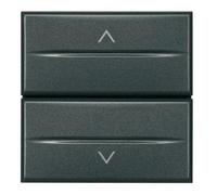 Conmutador ancho Axial Bticino Axolute HS4027/2 Antracita 1-0-2 16A para persianas