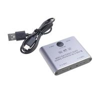 Conmutador bidireccional USB C de 8 K para 2 computadoras con carga rápida de 100 W, transferencia de datos de 10 Gbps, ideal para uso multidispositivo, conmutador USB C