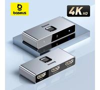 Adaptador Bidirecional Baseus Switcher Hdmi - 2X Hdmi 4K / 30 Hz Cinza (Cahub-Bc0G)