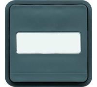 Conmutador con portaetiquetas e indicador luminoso, blanco