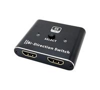 Conmutador de 60 Hz versión 2.1, 2 entradas, 1 salida, transferencia estable, velocidad de 48 Gbps para organización de entretenimiento y computadora