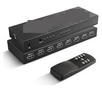 Conmutador de 7 Puertos 2,0 4K @ 60Hz 7x1, con convertidor AUD y vídeo Remoto IR en 1 Compatible HDR HDCP, DC5V(5X1)