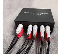 Conmutador de Audio Bidireccional de Canal de Sonido L / R EstéReo de 4 VíAs, 1 Entrada 4 Salidas / 4 Entradas 1 Salida, Divisor de Interruptor de