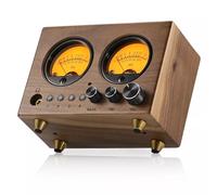 Conmutador de audio estéreo 4 en 1 con medidor VU y mando a distancia