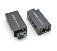 Conmutador de fibra Ethernet Gigabit SC A/B de 1 par, convertidor de medios, transceptor óptico RJ45, 20 km de fibra