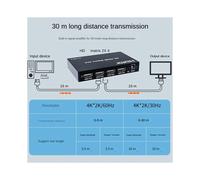 Conmutador de Matriz Compatible con 4K 60Hz, Divisor de Interruptor 2x4, Convertidor de Interruptor de Audio y Vídeo de 2 Entradas y 4 Salidas,