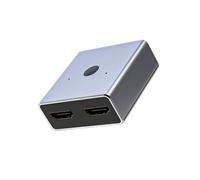 Conmutador de metal 4K60Hz para HDTV con chip inteligente, conmutación automática de señales de 2 vías para consolas de juegos, divisor de HDTV