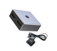 Conmutador de metal 4K60Hz para HDTV con chip inteligente, conmutación automática de señales de 2 vías para consolas de juegos, divisor de HDTV