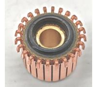 Conmutador de motor eléctrico, 1 pieza de dientes 24P de 25,5 x 9 x 17 mm, tipo de gancho de cobre para motores de CC de alta velocidad, diseño resistente al desgaste para herramientas eléctricas y