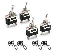 Conmutador de Palanca SPST, Conmutador de Palanca con Gorra Impermeable 10A/12V CC, 6A/24V CC, Interruptor de Palanca ON/Off 2 Posiciones 2 Pin, para Interruptores de Arduino Auto Truck Boat